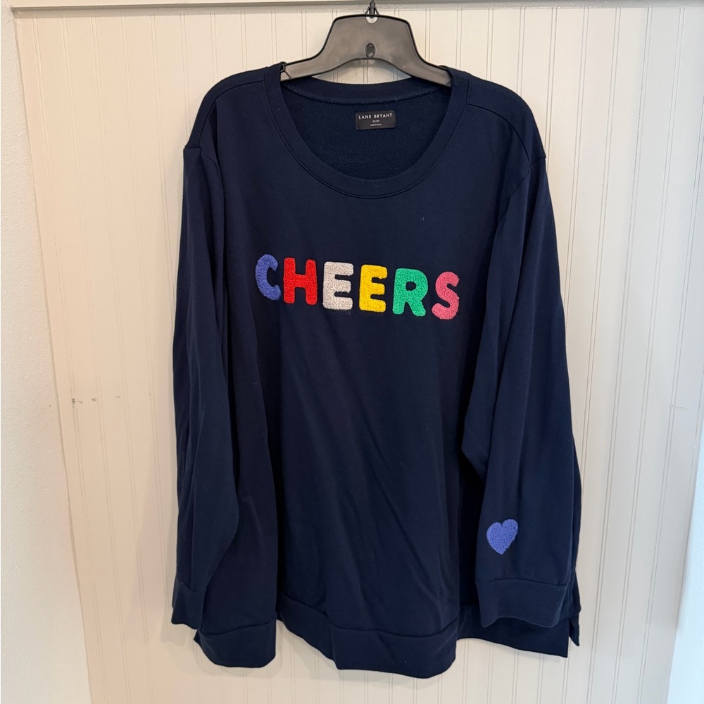 Lane Bryant Navy Cheers Sweatshirt